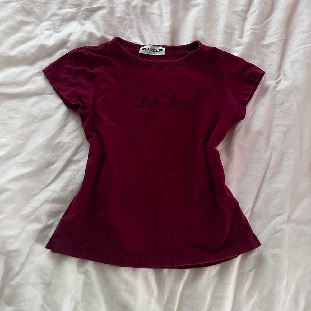 romantic blue love story top
